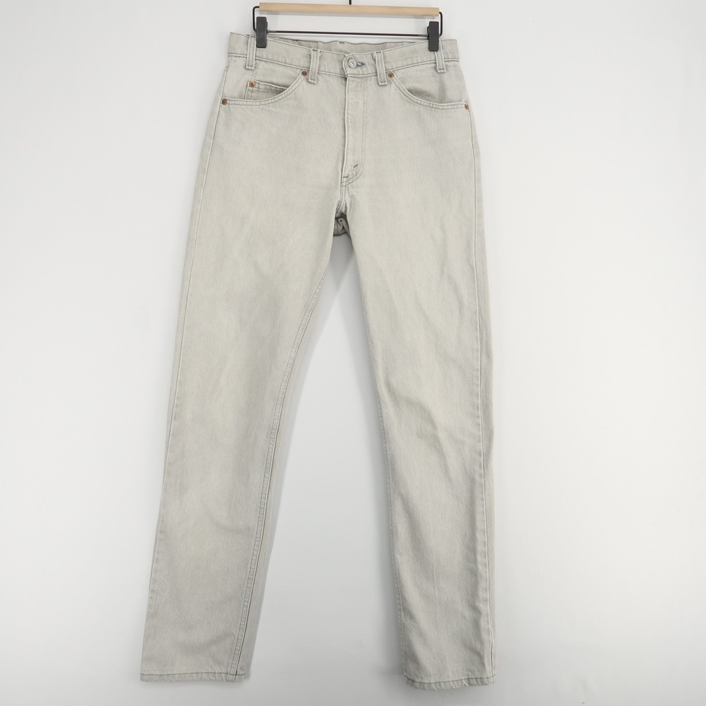 Vintage Levis 505 Jeans Mens 33x36‎ Gray Straight Leg Made In USA Black Tab 80s